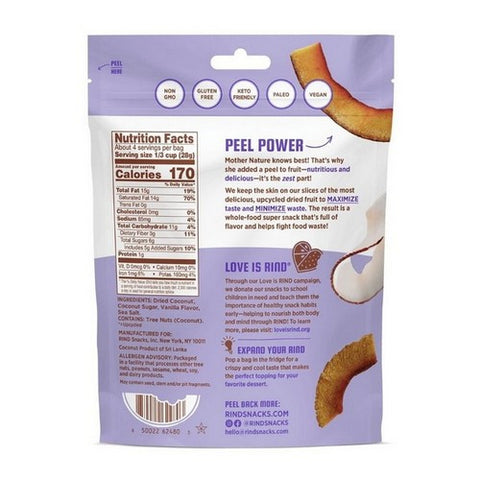 Rind, Toasted Vanilla Sea Salt Coconut Crisps, 3.5 Oz (Case Of 6)