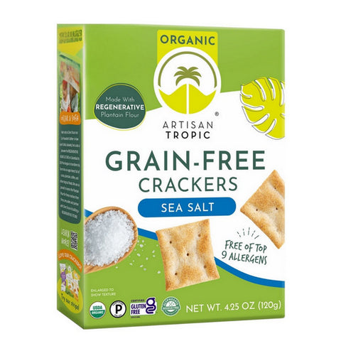 Artisan Tropic, Organic Crackers Sea Salt Grain Free, 4.25 Oz (Case Of 6)