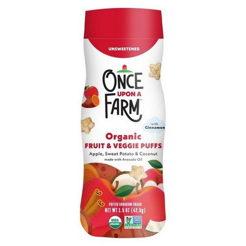 Once Upon A Farm, Organic Puffs Apple Sweet Potato And Coconut, 1.5 Oz (Case Of 6)