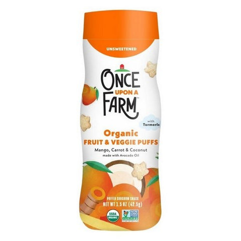 Once Upon A Farm, Organic Puffs Mango Carrot And Coconut, 1.5 Oz (Case Of 6)