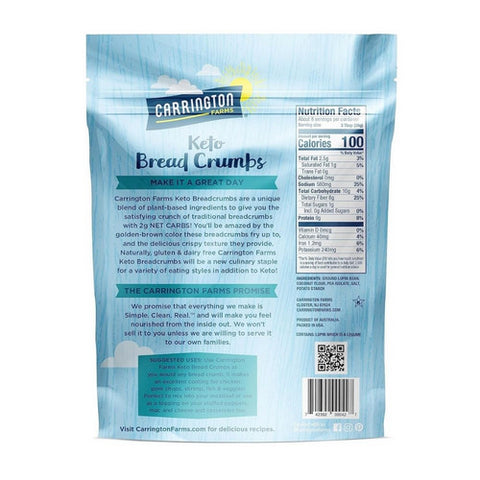 Carrington Farms, Keto Bread Crumbs Plain, 7 Oz (Case Of 6)