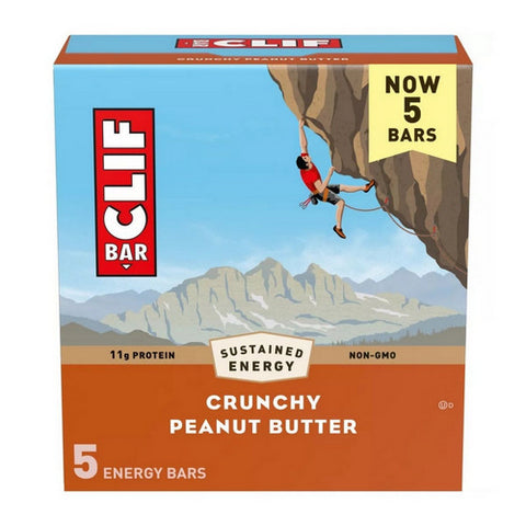 Clif Bar, Crunchy Peanut Butter Energy Bar, 2.4 Oz X 5 Count (Case Of 9)