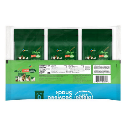 Bibigo, Sea Salt Flavor Seaweed Snacks, 0.16 Oz X 6 Count (Case Of 6)