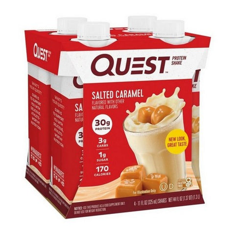 Quest, Quest Protein Shakes Salted Caramel, 11 Oz X 4 Count (Case Of 3)