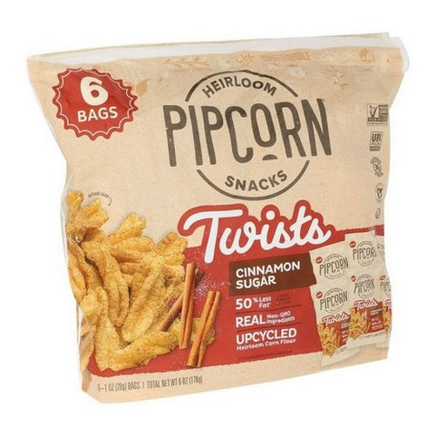 Pipcorn, Twists with Cinnamon Sugar, 1 Oz (Case Of 6)