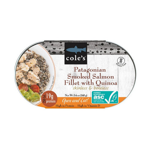 Coles, Patagonian Salmon Smoked Fillet With Quinoa, 5.6 Oz (Case Of 6)