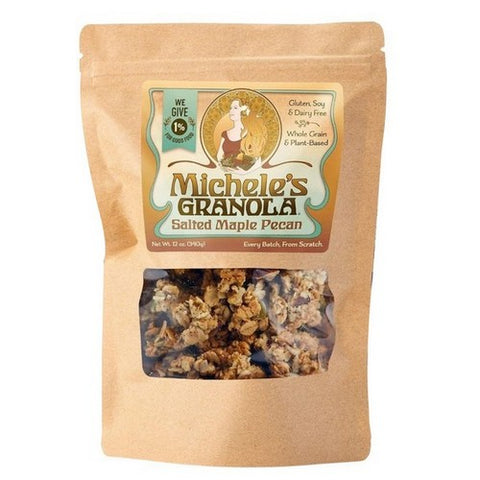 Micheles Granola, Michele's Salted Maple Pecan Granola Resealable, 12 Oz (Case Of 6)