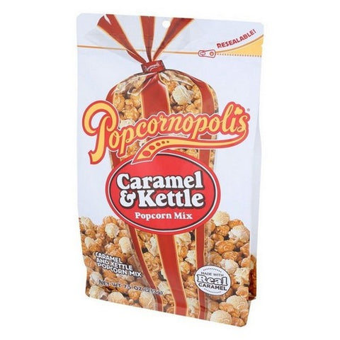 Popcornopolis, Popcorn Mix Caramel And Kettle, 7.5 Oz (Case Of 6)
