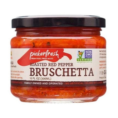 Pickerfresh, Roasted Red Pepper Bruschetta, 10 Oz (Case Of 6)