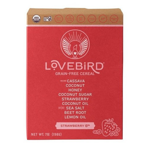 Lovebird, Organic Strawberry Cereal Grain Free, 7 Oz (Case Of 6)