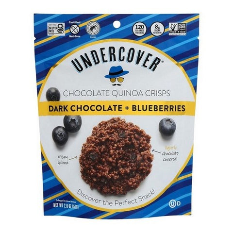 Undercover Chocolate, Quinoa Crisps Dark Chocolate Blueberry, 2 Oz (Case Of 12)