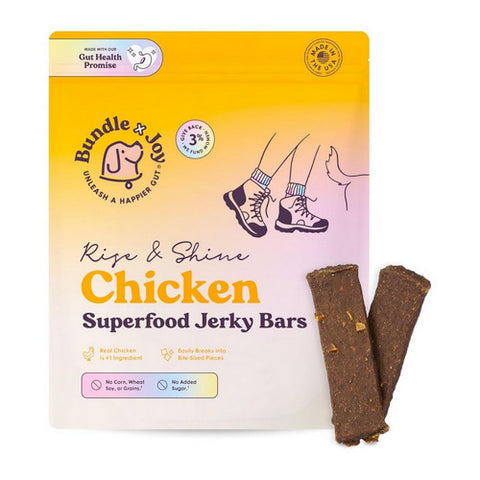 Bundle X Joy, Chicken Superfood Jerky Bars Dog Treats, 5 Oz (Case Of 6)