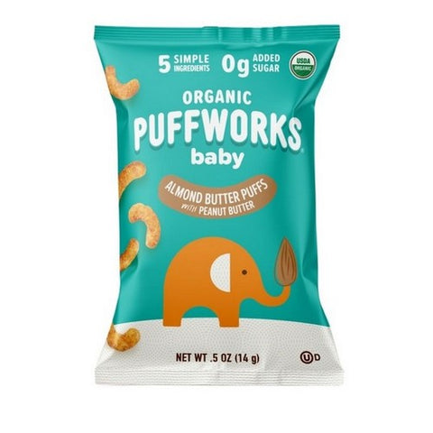 Puffworks, Baby Organic Almond Butter Puffs, 0.5 Oz (Case Of 6)