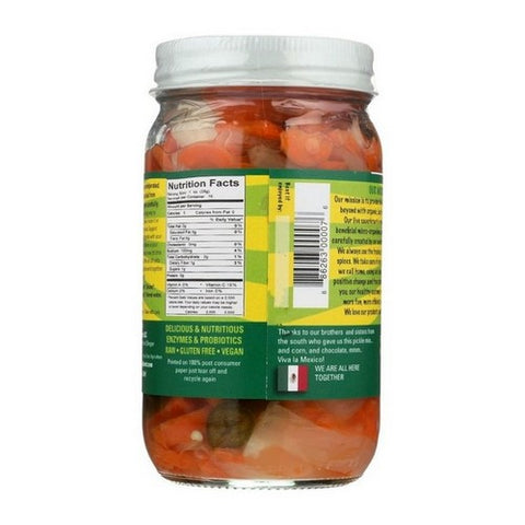 Pickled Planet, Raw Fermented Pickles Taqueria Mix, 16 Oz (Case Of 6)