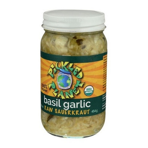 Pickled Planet, Basil Garlic Raw Sauerkraut, 16 Oz (Case Of 6)
