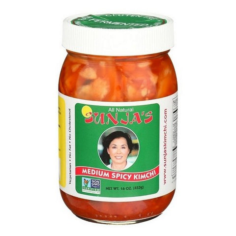 Sunja'S, All Natural Medium Spicy Kimchi, 16 Oz (Case Of 12)