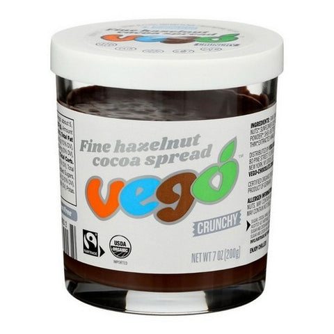 Vego, Organic Crunchy Spread Hazelnut Cocoa Jar, 7 Oz (Case Of 6)