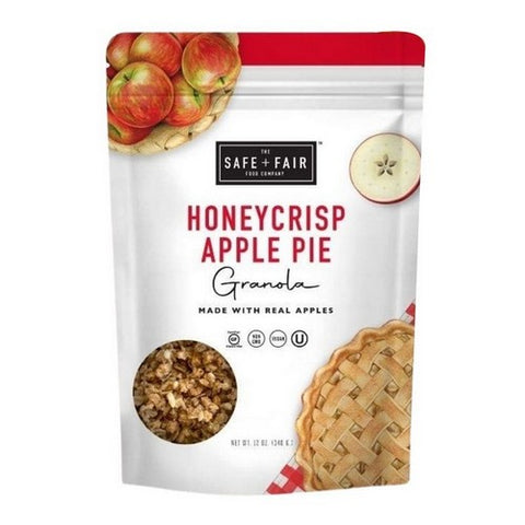 Safe Plus Fair Food Company, Honey Crisp Apple Pie Granola, 12 Oz (Case Of 6)