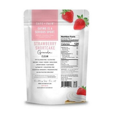 Safe Plus Fair Food Company, Strawberry Shortcake Granola, 12 Oz (Case Of 6)