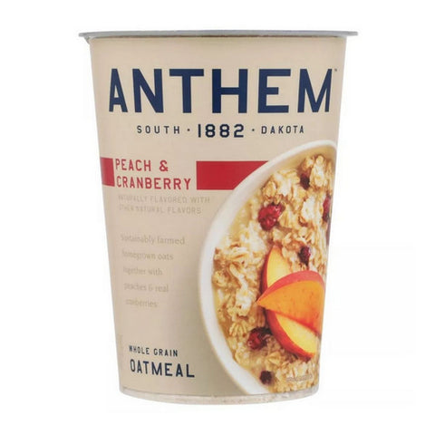 Anthem, Anthem Oatmeal Cup Whole Grain Peach And Cranberry, 3.25 Oz (Case Of 6)