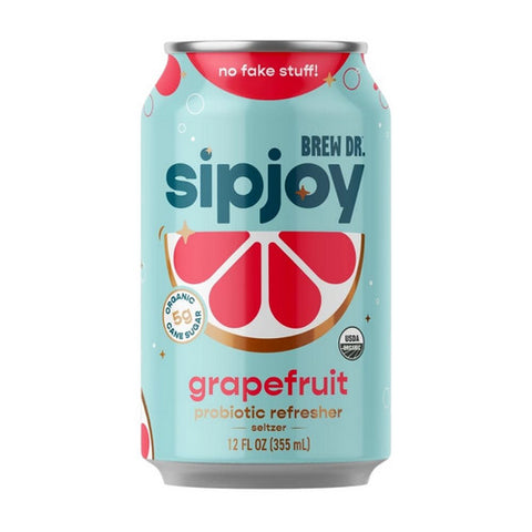 Brew Dr Kombucha, Grapefruit Sipjoy, 12 Oz (Case Of 12)