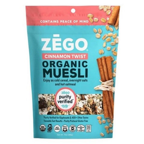 Zego, Organic Muesli Cinnamon Twist Bag, 13 Oz (Case Of 5)