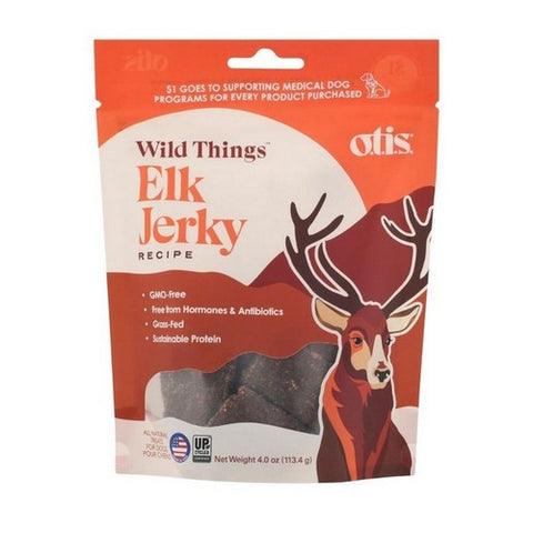 O.T.I.S, Dog Treat Jerky Elk, 4 Oz (Case Of 6)