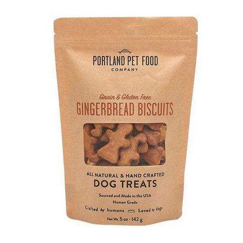 Portland Pet Food, Gingerbread And Pumpkin Gluten Free Dog Treats Gingerbread Treats, 5 Oz (Case Of 6)