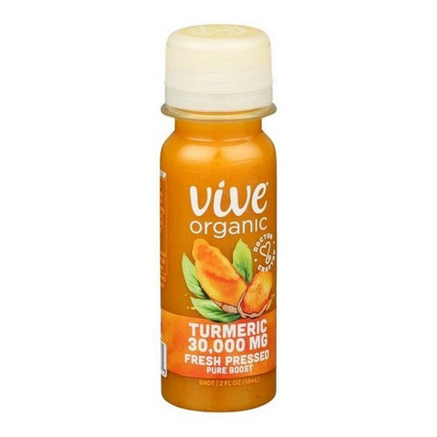 Vive Organic, Pure Boost Shot Turmeric, 2 Oz (Case Of 12)