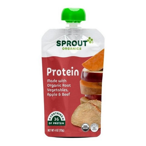 Original Sprout, Root Vegetables Apple With Beef Organic Baby Food, 4 Oz (Case Of 6)