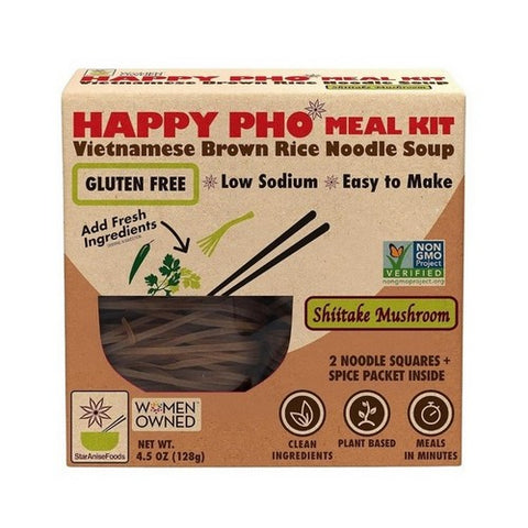 Star Anise, Happy Pho Vietnamese Brown Rice Noodle Soup Shiitake Mushroom, 4.5 Oz (Case Of 6)