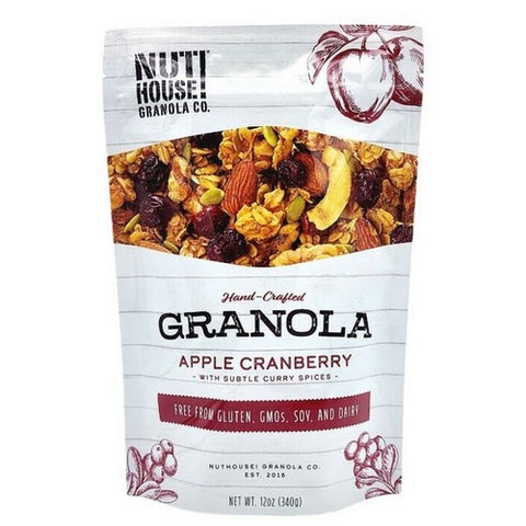 Nuthouse Granola, Granola Apple Cranberry, 12 Oz (Case Of 6)