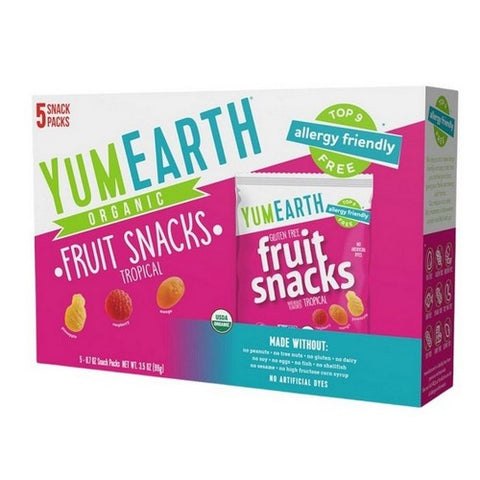 YumEarth, Organic Tropical Fruit Snack, 3.5 Oz (Case Of 6)