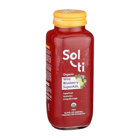 Solti, Organic Wild Blueberry Superade Living Beverage, 14.9 Oz (Case Of 6)