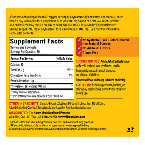 Nature Made, Cholestoff Plus, 100 Softgels
