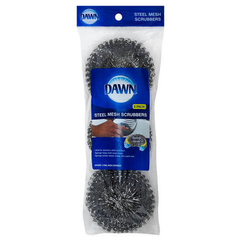 Dawn, Steel Mesh Scrubbers, 3 Count