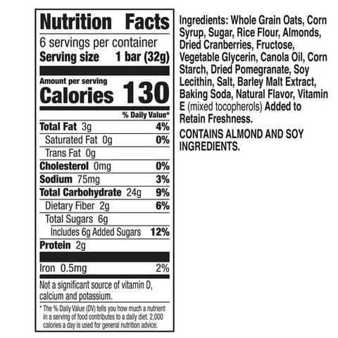 Nature Valley, Chewy Trail Mix Bars Cranberry And Pomegranate, 6.7 Oz (Case Of 12)