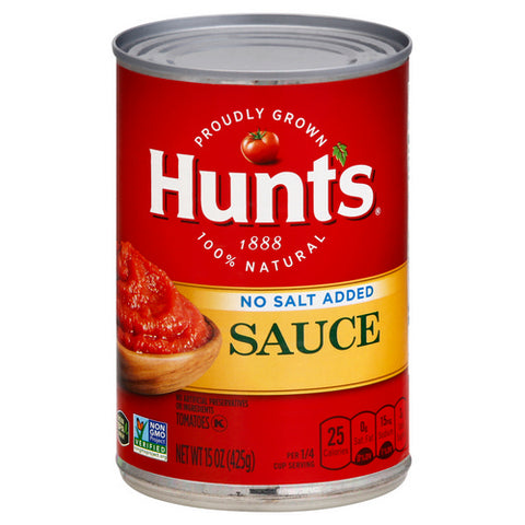 Hunt's, Tomato Sauce No Salt Added, 15 Oz (Case Of 12)