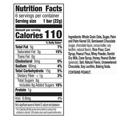 Nature Valley, Crunchy Dips Peanut Butter Chocolate Bars, 4.68 Oz (Case Of 6)