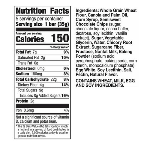 Nature Valley, Soft Baked Chocolate Chip Muffin Bars, 6.2 Oz (Case Of 6)