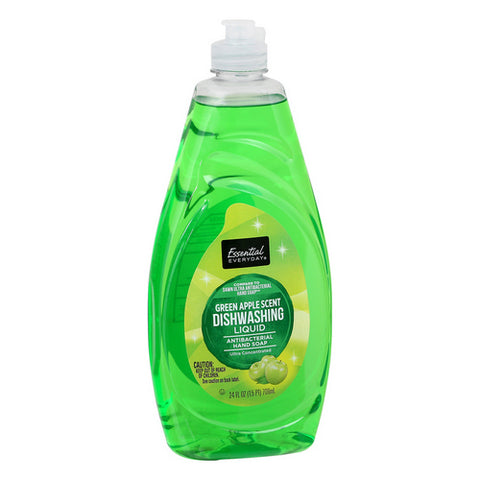 Essential Everyday, Dishwashing Liquid And Hand Soap Antibacterial Green Apple Scent, 24 Oz (Case Of 9)