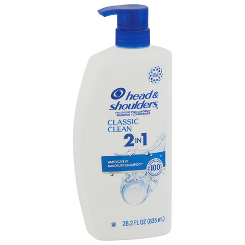 Head & Shoulders, Classic Clean 2-In-1 Shampoo And Conditioner, 28.2 Oz (Case Of 4)