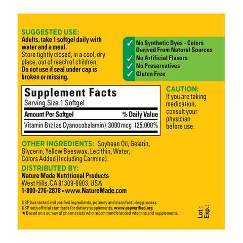 Nature Made, Calcium With Vitamin D3 Tablets, 600 Mg, 60 Count (Case Of 3)