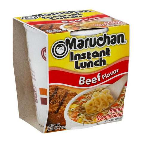 Instant Lunch Beef Flavor Noodle Soup 2.25 Oz (Case Of 12) by Maruchan