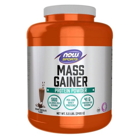 Now Foods, Mass Gainer Protein Powder Creamy Chocolate, 5.5 Lbs