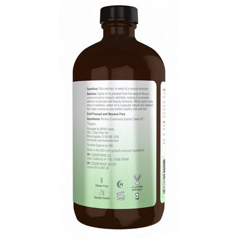 Now Foods, Organic Castor Oil, 16 Oz