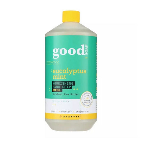 Alaffia, Alaffia Eucalyptus Mint Nourishing Hand Soap Refill, 32 Oz