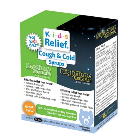Homeolab, Kids Relief Cough And Cold Day Night Combo, 2 Count