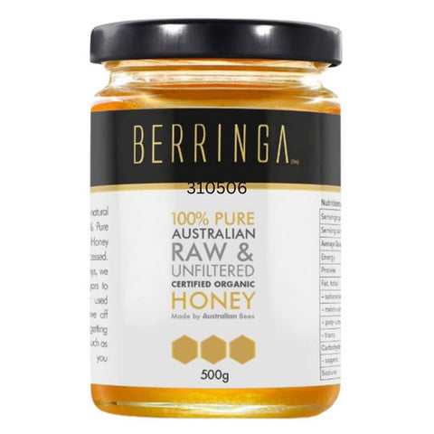 Berringa, 100% Pure Raw And Unfiltered Eucalyptus Honey, 500 Grams