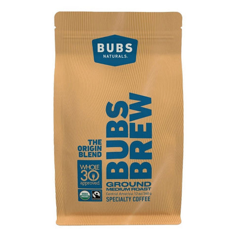 Bubs Naturals, Origin Coffee Medium Roast Ground, 12 Oz